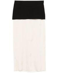 Patrizia Pepe - Jupe Mi-Longue À Design Colour Block - Lyst