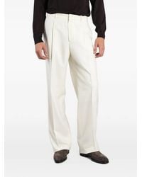 Lardini - Pleated Wide-Leg Trousers - Lyst