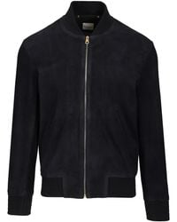 Paul Smith - Veste Bomber En Daim - Lyst