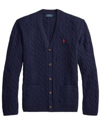 Polo Ralph Lauren - Cable-Knit V-Neck Cardigan - Lyst
