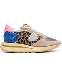 Philippe Model - Tropez Haute Low Sneakers - Beige, Bluette And Pink - Lyst