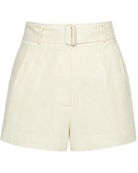 Hevron - Zinna Belted Pleated Shorts - Lyst
