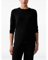 Emporio Armani - Logo-Print Long-Sleeve T-Shirt - Lyst