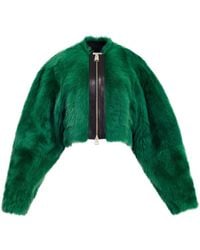 Khaite - Gracell Cropped Leather-trimmed Shearling Jacket - Lyst