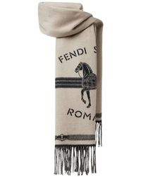 Fendi - Selleria Intarsia-Knit Scarf - Lyst