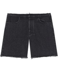 Givenchy - Raw-Cut Denim Shorts - Lyst