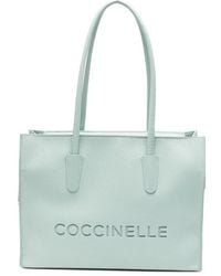 Coccinelle - Logo-Embossed Leather Shoulder Bag - Lyst