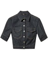 Twinset - Puff-Sleeve Denim Shirt - Lyst