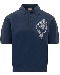 KENZO - Tulip Short-Sleeve Polo Shirt - Lyst