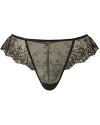 Twinset - Embroidered-Tulle Brazilian Briefs With Bows - Lyst