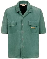 Marni - Flap-Patch Pocket Lambskin Shirt - Lyst