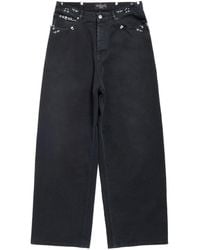Balenciaga - Halbhohe Wide-Leg-Jeans - Lyst