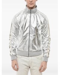 Palm Angels - Lamé Leather Jacket - Lyst