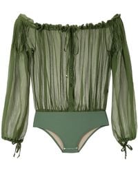 Amir Slama - Body Fruncido Con Hombros Descubiertos - Lyst