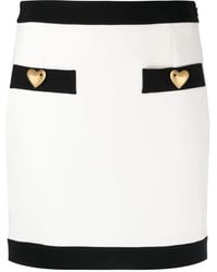 Moschino - Button-Detailed Fitted Skirt - Lyst