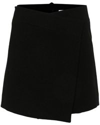 Patou - Wraparound Wool Miniskirt - Lyst