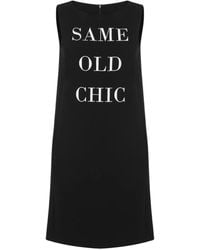 Moschino - Embroidered Round-Neck Dress - Lyst