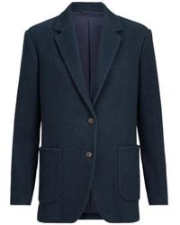 Brunello Cucinelli - Sparkling Cotton And Viscose English Rib Knit Blazer With Monili - Lyst