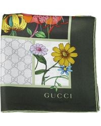 Gucci - Floral-Print Scarf - Lyst