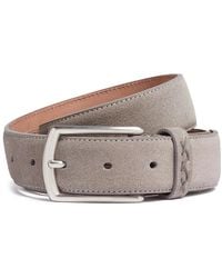 ZEGNA - Ceinture En Daim À Coutures Contrastantes - Lyst