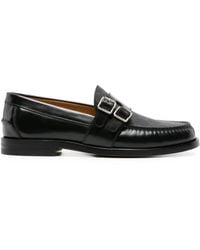Gucci - GG Supreme Leather Loafers - Lyst