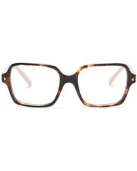 Prada - Logo-Print Square-Frame Glasses - Lyst