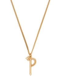 Emanuele Bicocchi - Alphabet Pendant P Sterling Necklace - Lyst