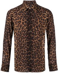 Tom Ford - Hemd mit Leoparden-Print - Lyst
