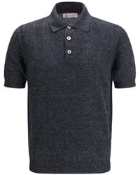 Brunello Cucinelli - Button Short-Sleeve Polo Shirt - Lyst