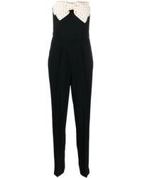Saloni - Bow-Detail Jumpsuit - Lyst