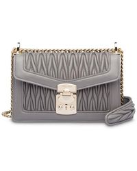 miu confidential matelassé leather shoulder bag