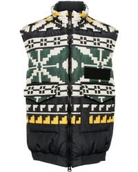 Sacai - ニットパターン キルティングベスト - Lyst
