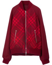 Burberry - Check Reversible Bomber Jacket - Lyst