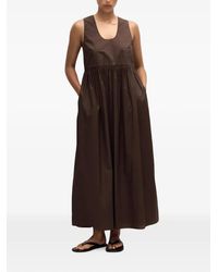 Matteau - Deep U Gathered Sleeveless Maxi Dress - Lyst