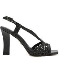 Lola Cruz - Tàbata Braided-Leather Sandals - Lyst
