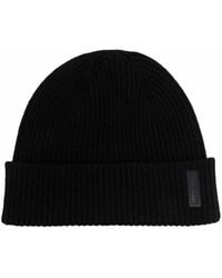 Giorgio Armani - Kaschmirmütze Mit Logo-Patch - Lyst
