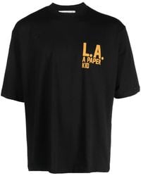 A PAPER KID - Logo-Print Cotton T-Shirt - Lyst