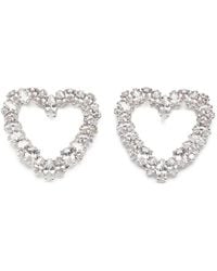 Self-Portrait - Crystal Heart Earrings - Lyst