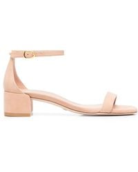 Stuart Weitzman - Patent-Finish Leather Sandals - Lyst