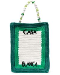 Casablanca - Tennis Club Crochet-knit Tote Bag - Lyst