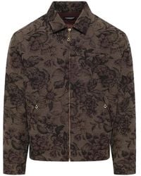 Undercover - Veste Zippée À Fleurs Imprimées - Lyst