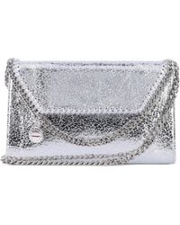 Stella McCartney - Falabella Crackle-Effect Crossbody Bag - Lyst