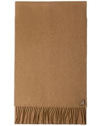 Prada - Sciarpa Con Placca Logo - Lyst
