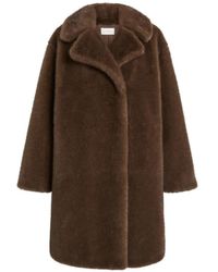 P.A.R.O.S.H. - Notched-Lapels Double-Breasted Faux-Fur Coat - Lyst