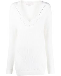 Genny - V-Neck Wool Jumper - Lyst