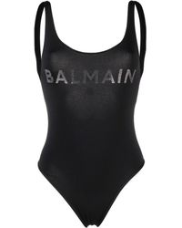 Balmain - One-piece Logo Swimsuit - Lyst