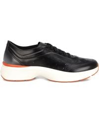 Santoni - Perforated Leather Low-Top Sneakers - Lyst