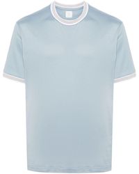 Eleventy - Contrast-border Cotton T-shirt - Lyst