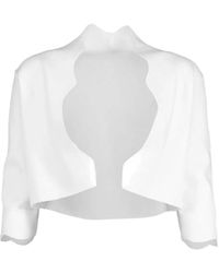 Lela Rose - Scallop-Hem Knit Bolero - Lyst