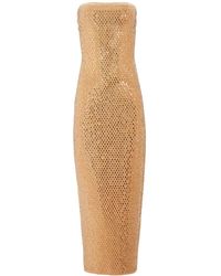 retroféte - Boa Embellished Knit Long Dress - Lyst